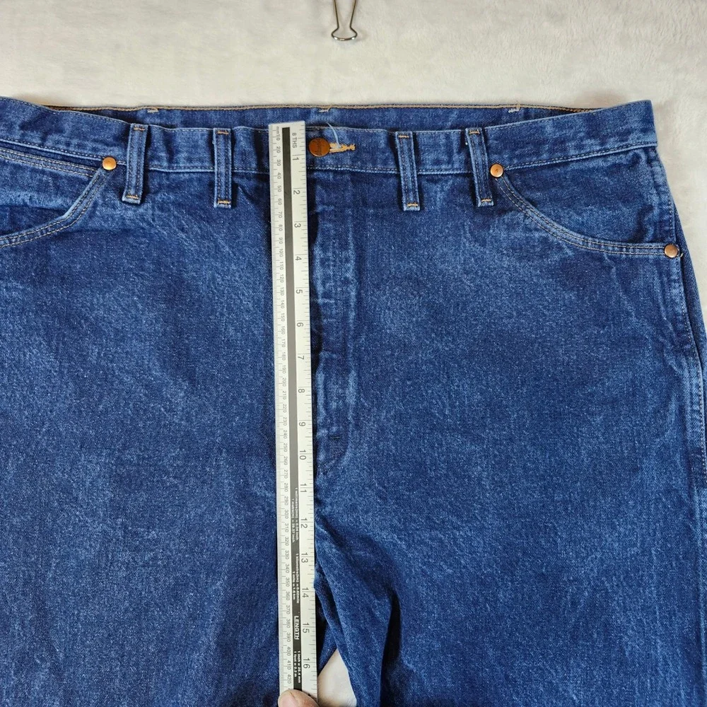 Wrangler Cowboy Cut Jeans Mens44x32‎ Blue Excellent Straight Leg Denim 13MWZ